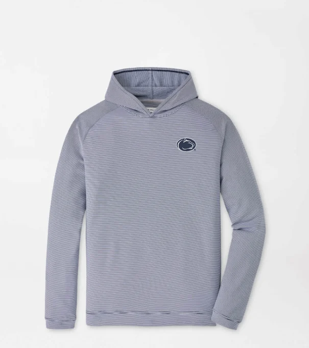 Penn State Pine Sugar Stripe Performance Hoodie in Navy