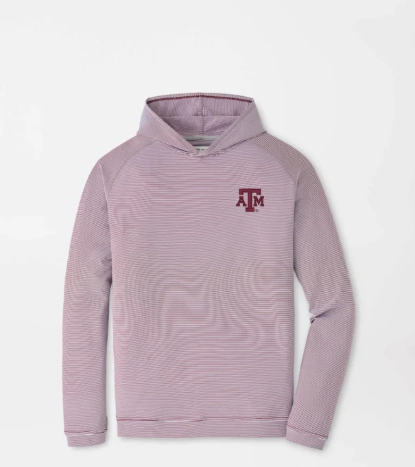 Texas A&M Pine Sugar Stripe Performance Hoodie in Maroon3