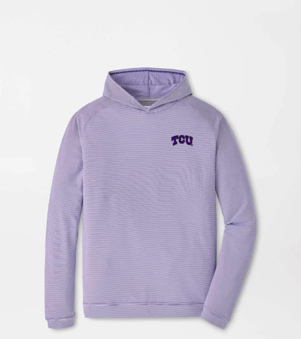 TCU Pine Sugar Stripe Performance Hoodie in Purple2