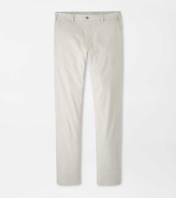 Signature Sateen Flat Front Trouser in Stone