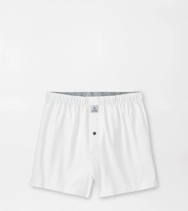 Bold Stretch Jersey Boxer in White