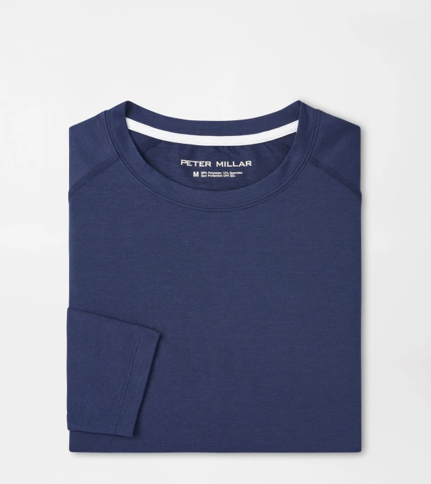 Aurora Performance Long-Sleeve T-Shirt in Navy