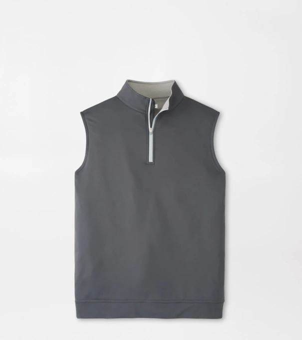 Galway Stretch Loop Terry Quarter-Zip Vest in Iron