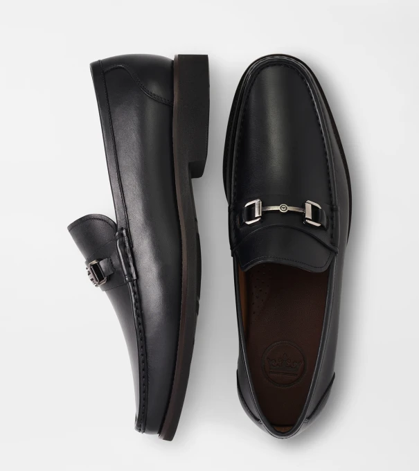 Leather Bit Loafer in Black