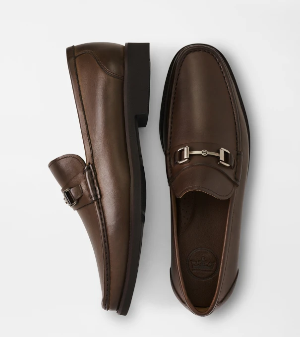 Leather Bit Loafer in Brown