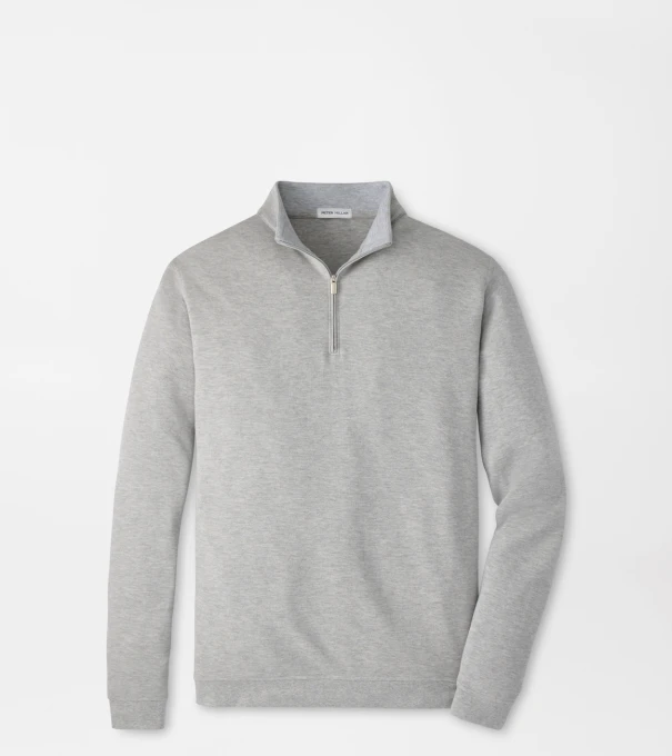 Crown Comfort Quarter-Zip Pullover in Light Grey