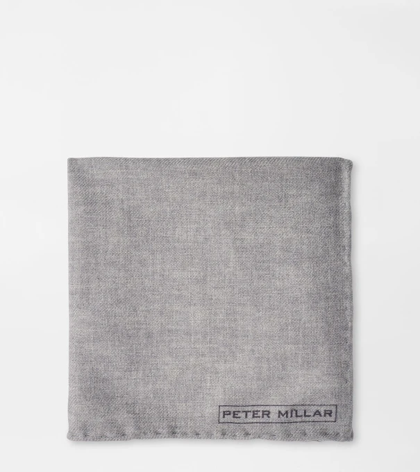 Wool Pocket Square in Nickel