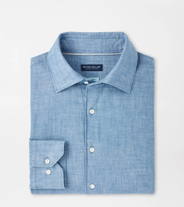 Japanese Selvedge Shirt in Light Chambray