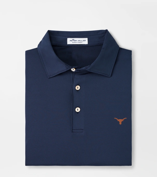 Texas Solid Performance Jersey Polo in Navy