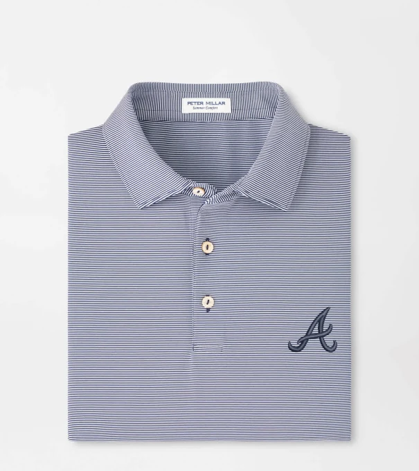 Atlanta Braves Jubilee Performance Jersey Polo in Navy