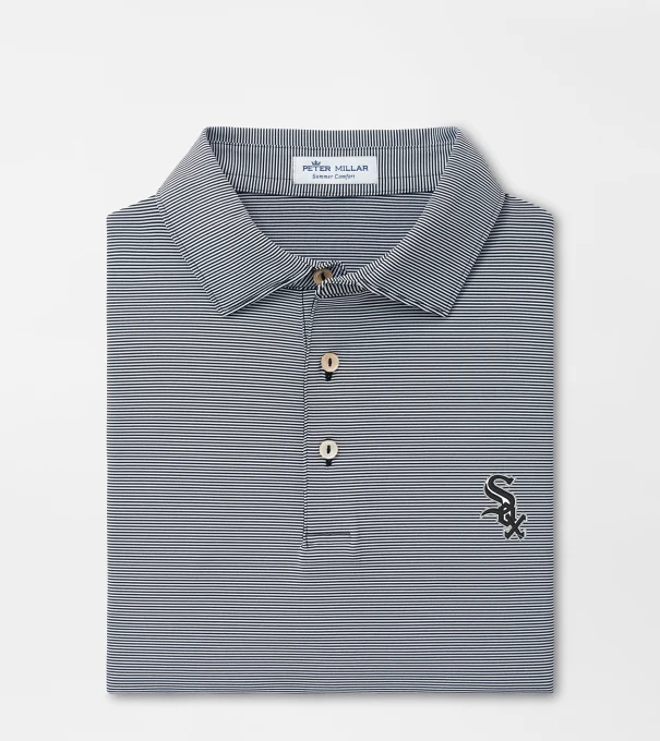 Chicago White Sox Jubilee Stripe Performance Polo in Black