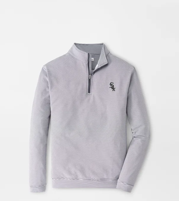 Chicago White Sox Perth Sugar Stripe Performance Quarter-Zip in Iron/White