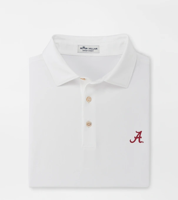Alabama Solid Performance Jersey Polo in White