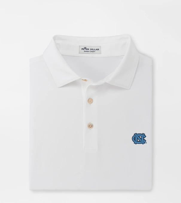 UNC Solid Performance Jersey Polo in White