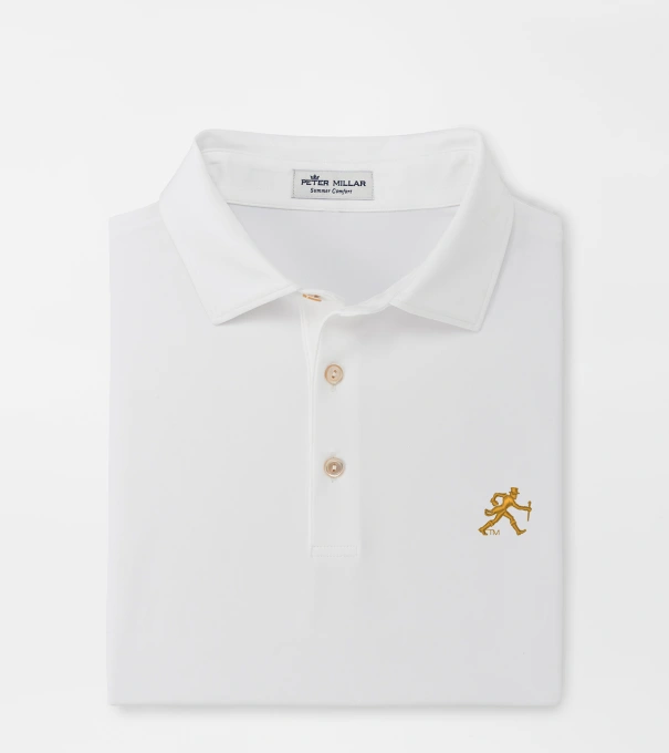 Wake Forest Walking Deacon Solid Performance Jersey Polo in White