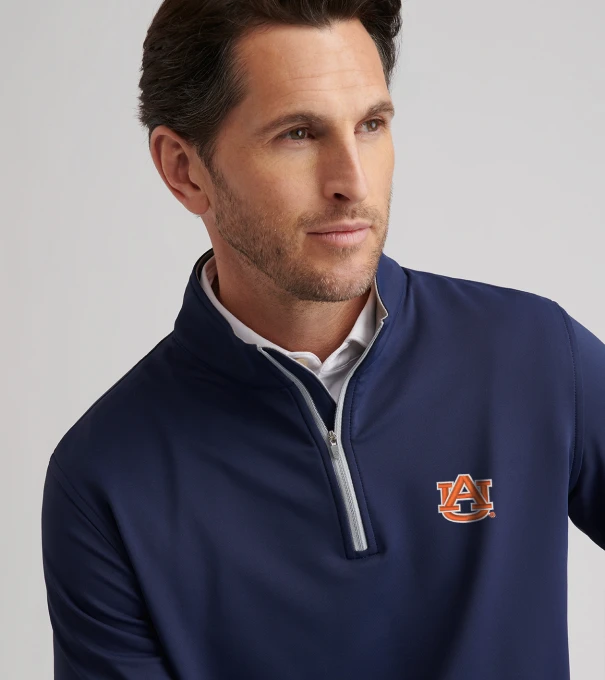 Auburn Perth Performance Quarter-Zip in Navy