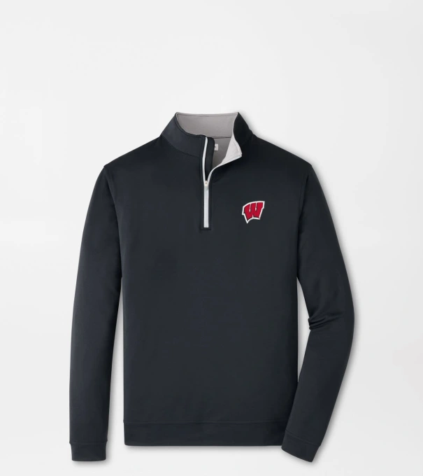 Wisconsin Perth Performance Quarter-Zip in Black