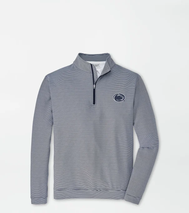 Penn State Perth Sugar Stripe Performance Quarter-Zip in Navy/White