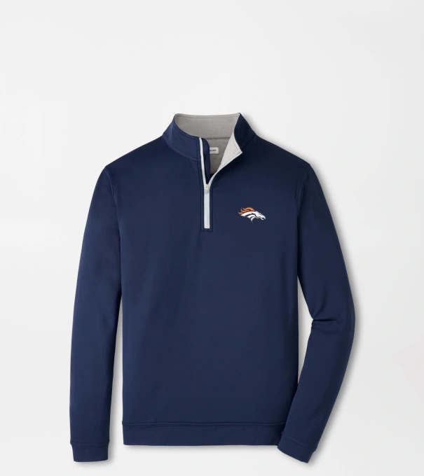 Denver Broncos Perth Performance Quarter-Zip in Navy