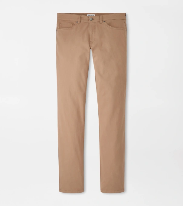 Signature Sateen Five-Pocket Trouser in CAMEL