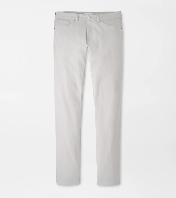 Signature Sateen Five-Pocket Pant in Light Grey