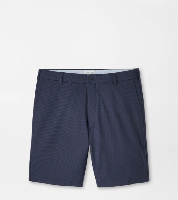 Salem Houndstooth Performance Short in Navy