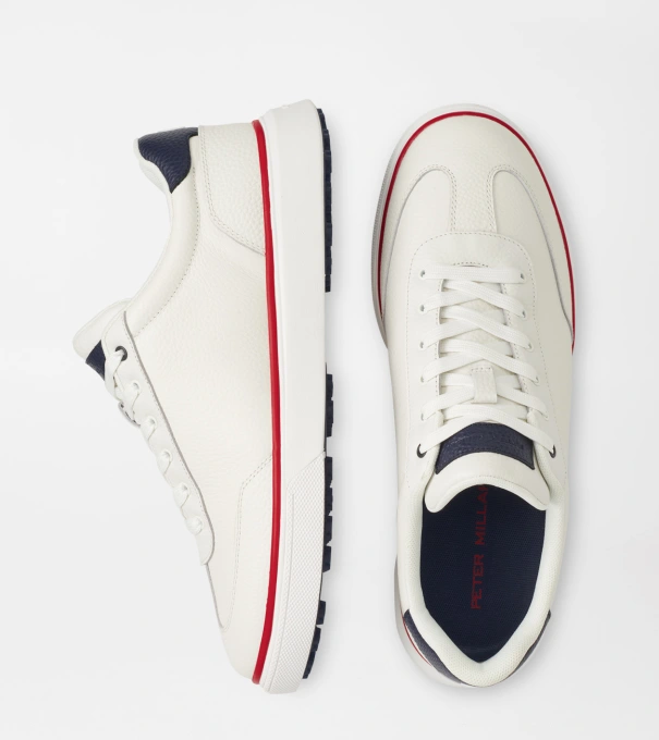 Drift Leather Hybrid Course Shoe in WHITE / RED