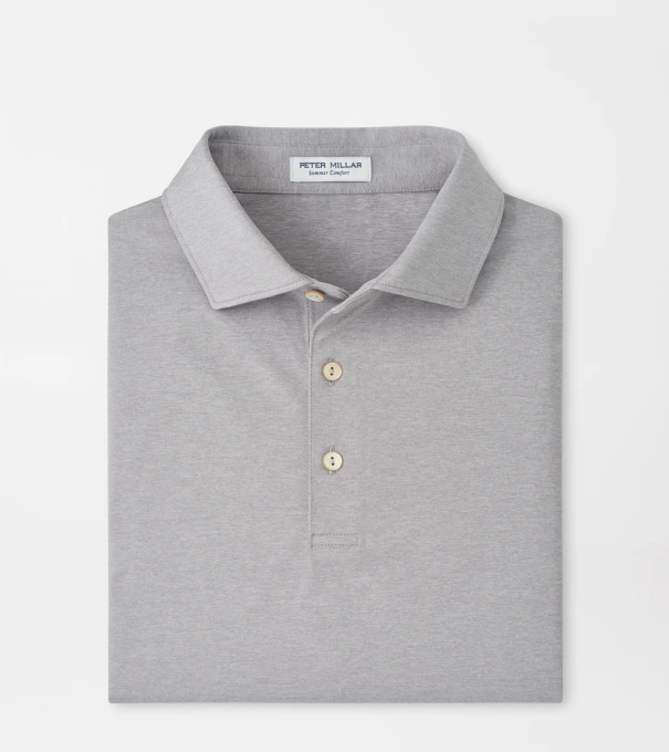 Solid Performance Jersey Polo in Gale Grey