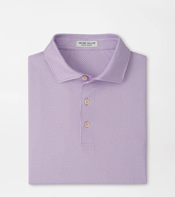 Ashgrove Performance Jersey Polo in PURPLE IRIS