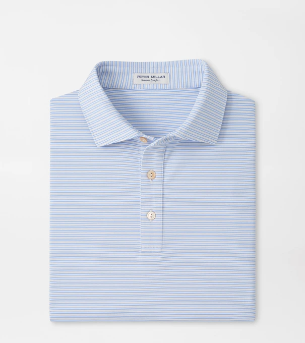 Harrington Performance Jersey Polo in White / Bluebird