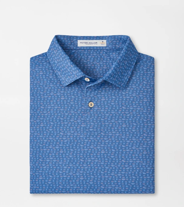 Featherweight Flights Performance Polo in Windsor Blue