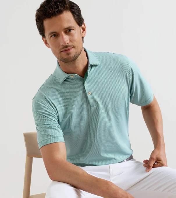 Jubilee Performance Jersey Polo in SNOW PEA