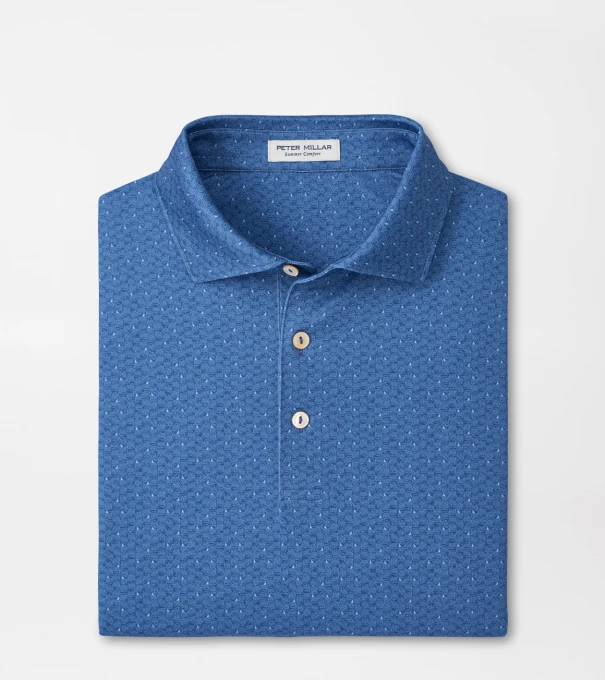 Negroni Performance Jersey Polo in Windsor Blue