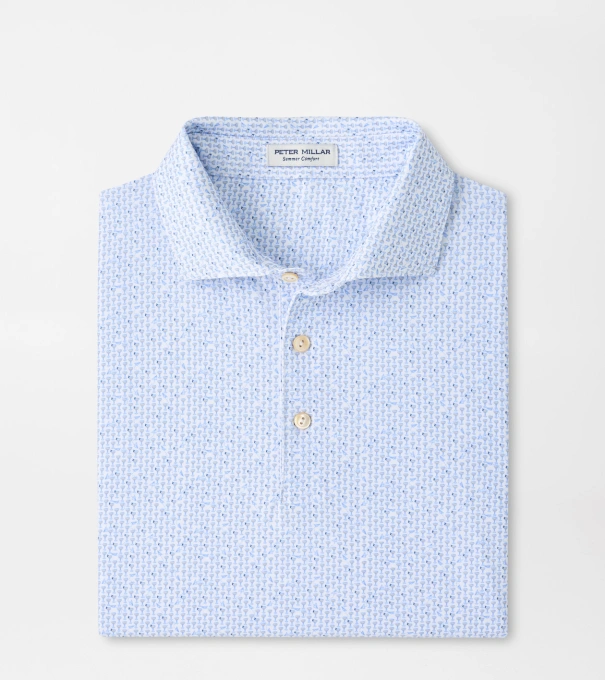 Paper Plane Performance Jersey Polo in White