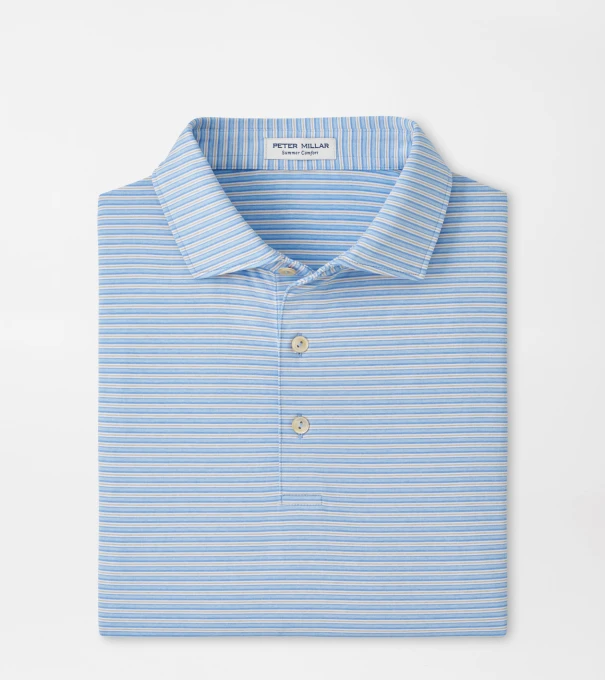 Owens Performance Jersey Polo in Cottage Blue