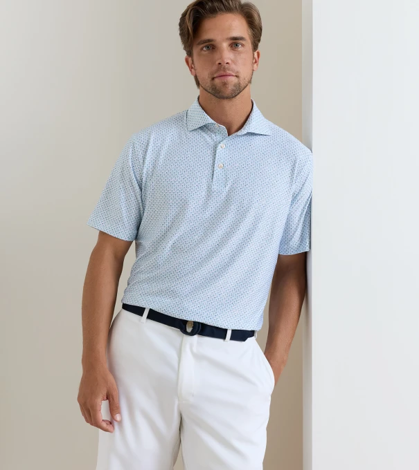 Flock Performance Jersey Polo in White