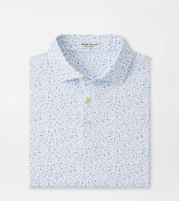 Nice Shot Performance Jersey Polo in White