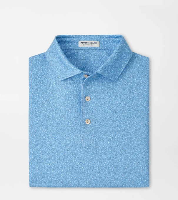 Magnolia Performance Jersey Polo in Cottage Blue