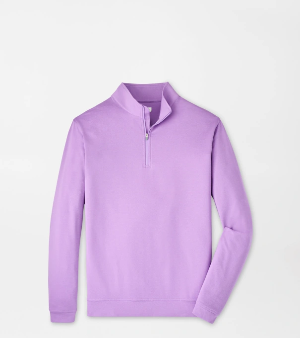 Perth M&eacute;lange Performance Quarter-Zip in PURPLE IRIS