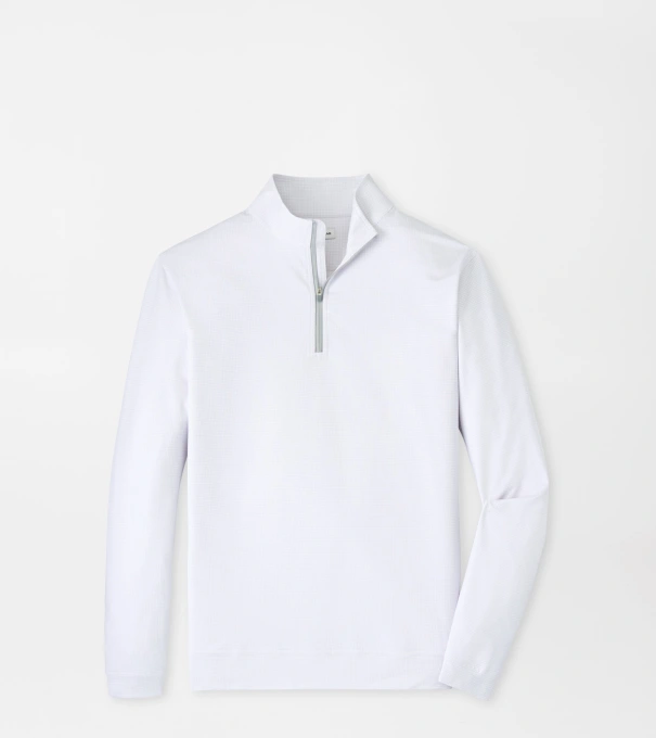 Perth Basketweave Performance Quarter-Zip in White