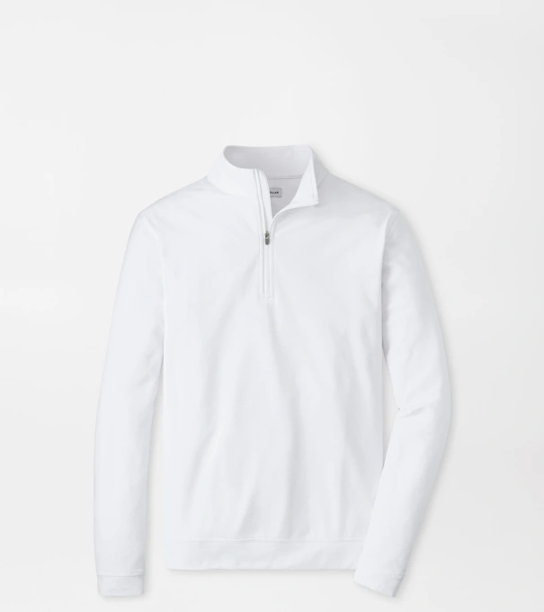 Perth Cross-Hatch Performance Quarter-Zip in White
