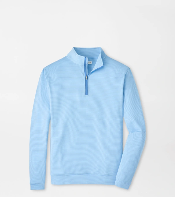Perth Sugar Stripe Performance Quarter-Zip in BLUEBIRD