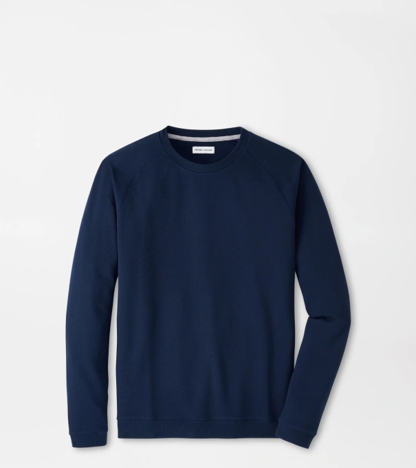 Cradle Piqu&eacute; Performance Crewneck in Navy