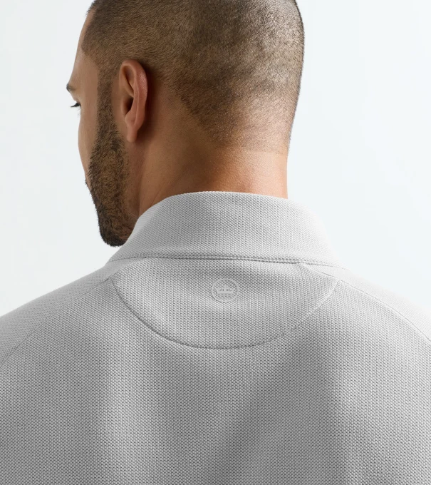 Cradle Piqu&eacute; Performance Full-Zip in British Grey