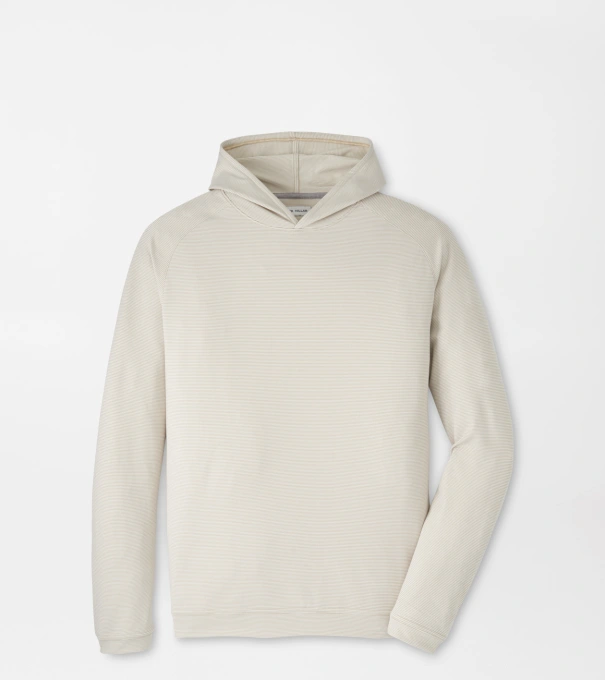 Pine Sugar Stripe Performance Hoodie in BISCUIT