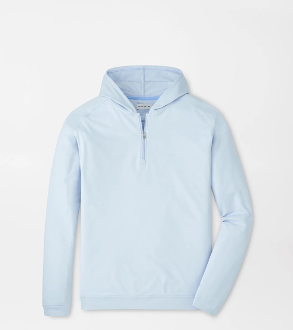 Pine Performance Quarter-Zip Hoodie in Stream Blue