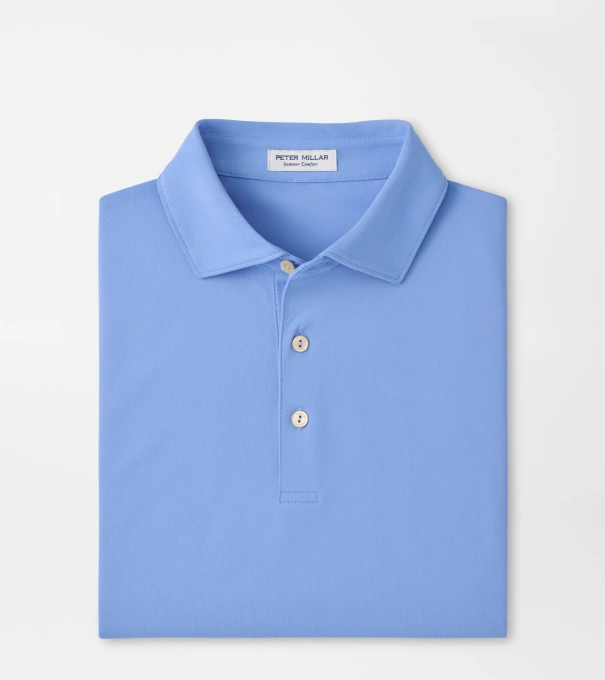 Solid Performance Mesh Polo in BLUEBIRD