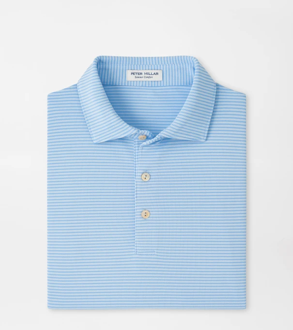 Grace Performance Mesh Polo in Stream Blue