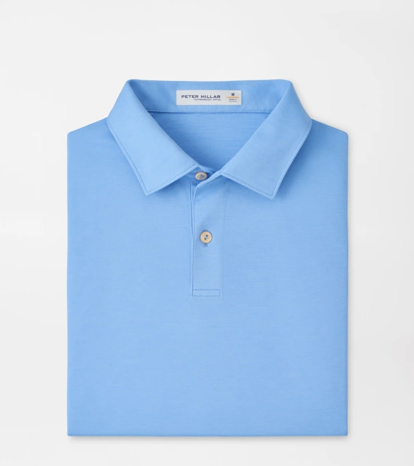 Featherweight M&eacute;lange Performance Polo in BLUEBIRD