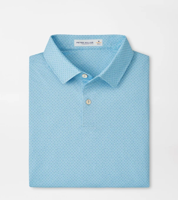 Featherweight Martinis Performance Polo in SEAFLOWER